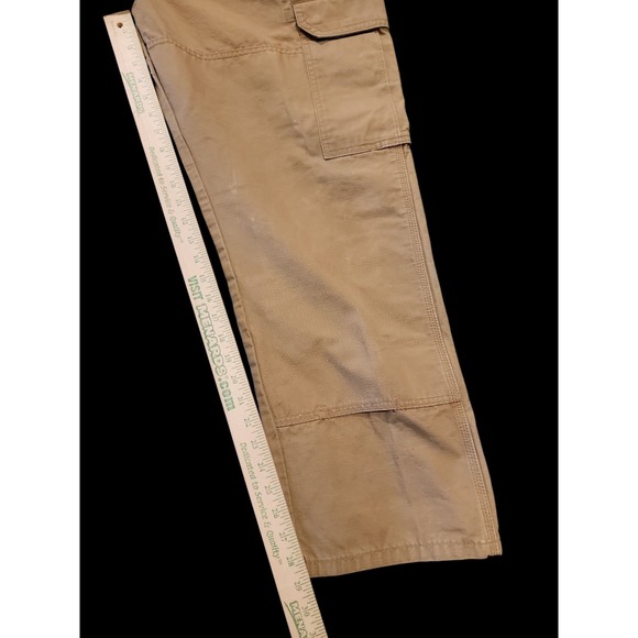 Wrangler Ripstop DOUBLE KNEE Workwear Cargo Pants 38x30 Tan Utility Carpenter - Picture 11 of 16